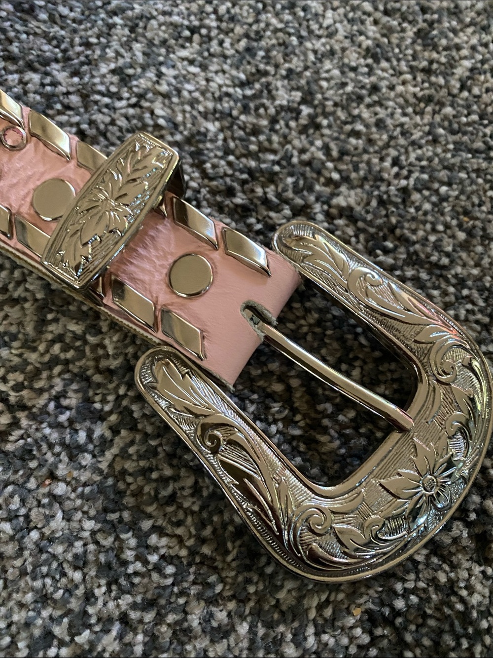 Vintage KIPPY’S Pink Jeweled Western-Style Women’s Belt with Silver Buckle - Picture 9 of 11